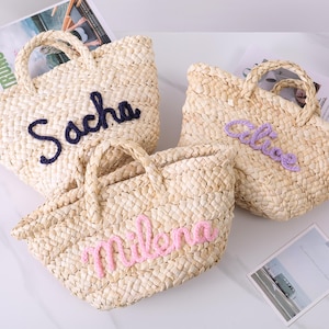 Personalized Beach Bag, Custom Straw HandBag, Bridesmaid Gifts Basket, Wedding Party Gifts, Summer Wedding Gift, Bachelorette Party Gifts