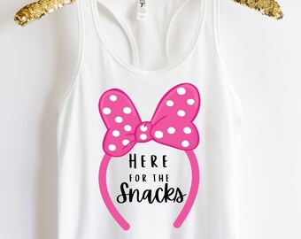 Here for the snacks tank, Disney tank, Girl Mouse tank, Disney matching, Disney World tank, Disneyland tank, Disney vacation tank