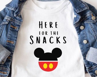 Here for the snacks toddler shirt, Disney shirt, Boy Mouse shirt, Disney matching, Disney World shirt, Disneyland shirt, Disney toddler