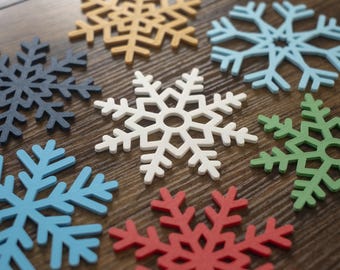 Snowflake Coasters | 3D Printed | Winter Home Decor