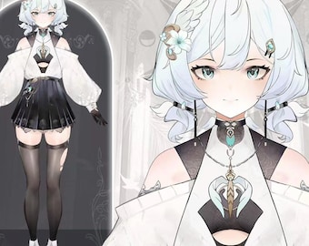 Live2d Premade Vtuber Model : Female Angel - Commercial FULLY RIGGED - Ready to use - Youtube Adoptable - L2D - Vbridger - VTS - Custom