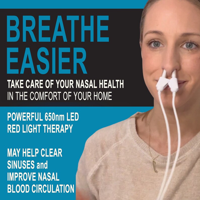 Red Light Therapy for Nose LED Nasal Therapy Device Stuffy Nose Sinus