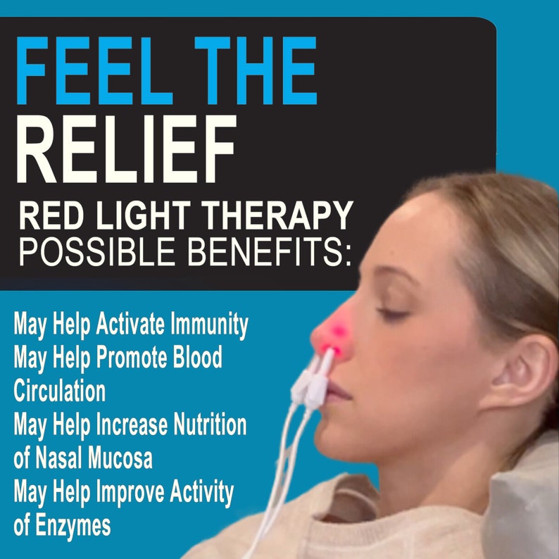 Red Light Therapy for Nose LED Nasal Therapy Device Stuffy Nose Sinus