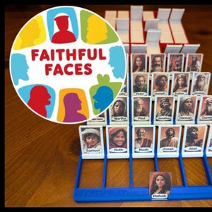 JW Bible Character Guessing Game, Faithful Faces, Theocratic Family Worship or Game Night Activity