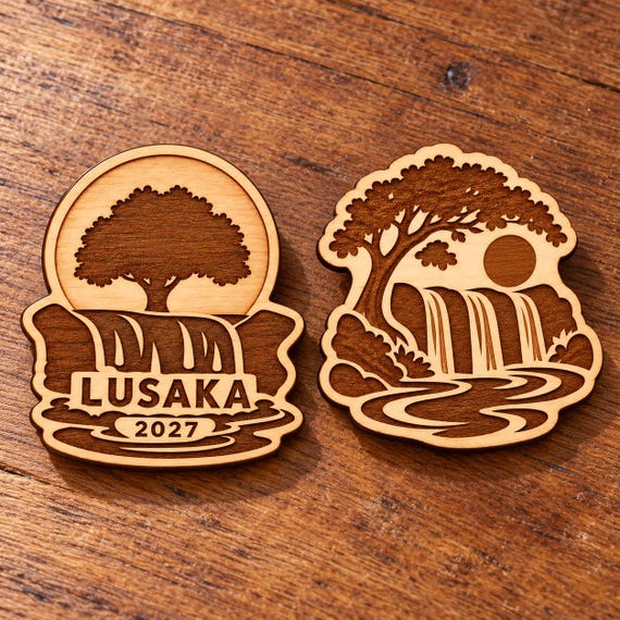2027 International Convention Lusaka Engraved Birch Pin, Magnet or Keychain