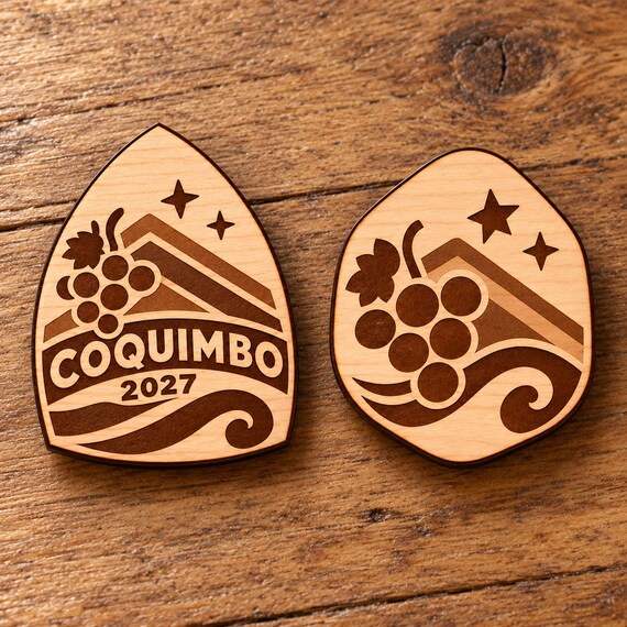 2027 International Convention Coquimbo Engraved Birch Pin, Magnet or Keychain