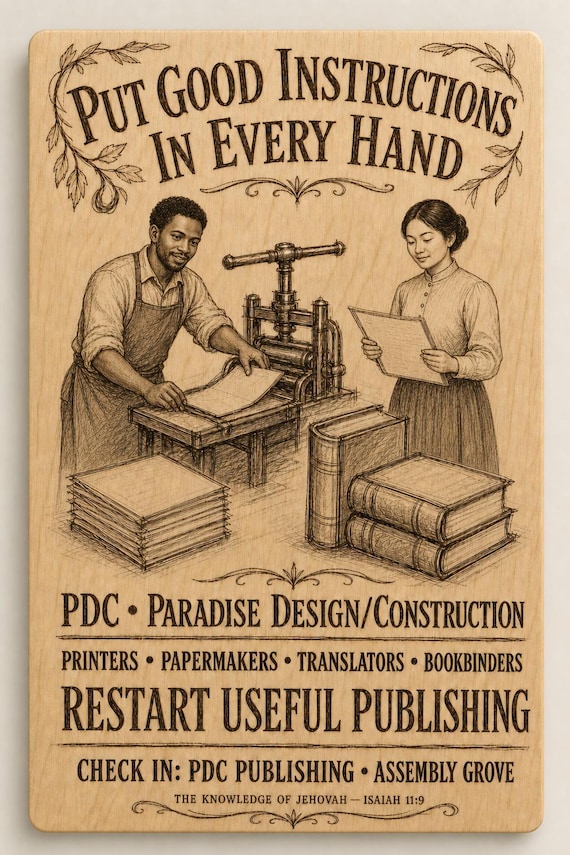 Paradise Design Construction Useful Publishing 0.236 in Birch Engraved Sign, Paradise Reconstruction Wall Decor