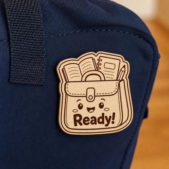 All Set Ready Engraved Birch Reward Badge, JW Kids Meeting Gift, Lapel Pin Magnet or Keychain