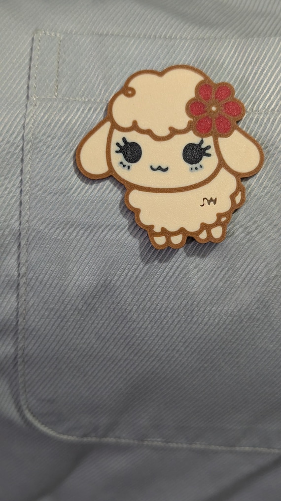 Full Color JW Sheep Pin, Durable Theocratic Gift, Magnet or Keychain for Pioneer and SKE School, shown in listing image 5 with additional visible details or options.