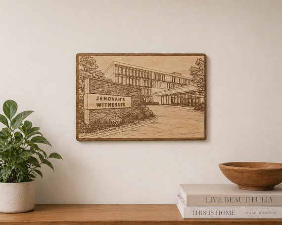 Britain Branch of Jehovah's Witnesses Magnet\Plaque, Bethel Souvenir, shown in an additional close-up listing view with visible shape and details.