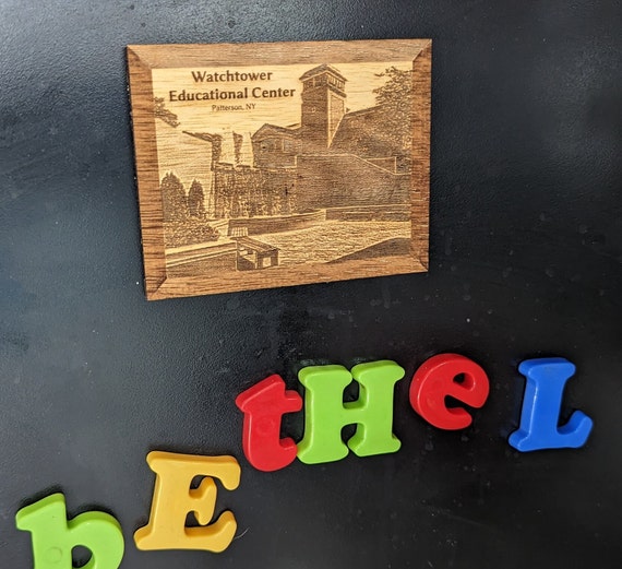 Patterson NY Bethel Magnet, JW Watchtower Souvenir, Theocratic Decor Gift, shown in an additional close-up listing view with visible shape and details.