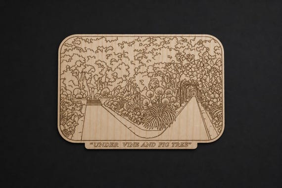 Photo-Drama of Creation Slide – Under Vine and Fig Tree – Birch Plaque