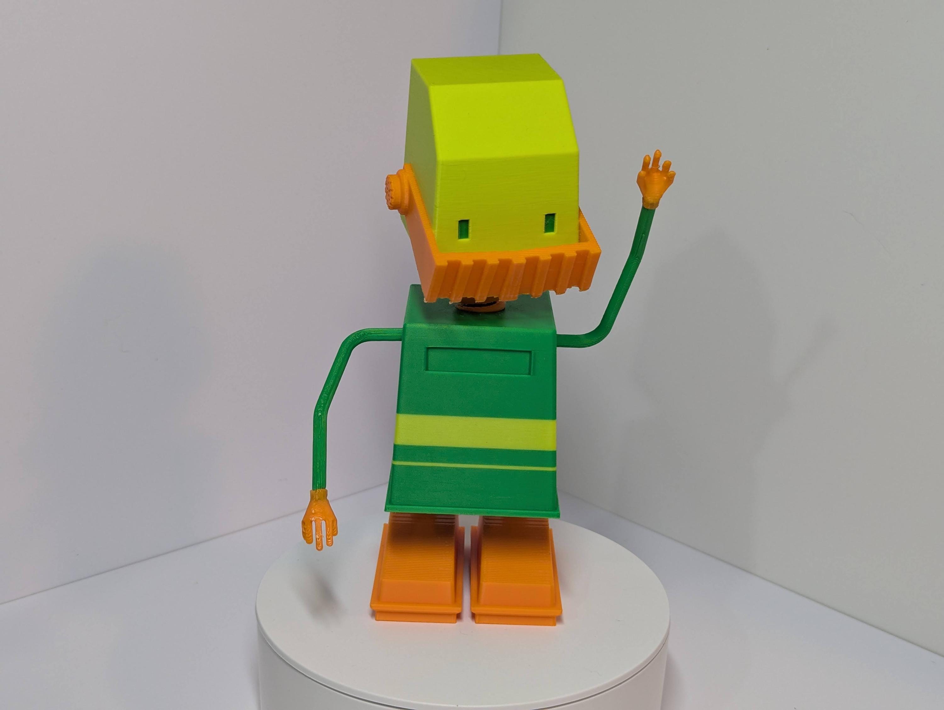 JW Kids Gift Robot, Caleb and Sofia Inspired Translator Bot, Bobblehead with Secret Storage for Family Worship
