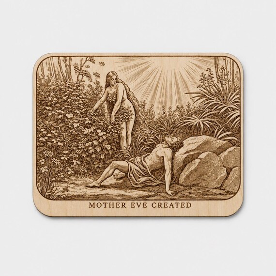 Photo-Drama of Creation Slide – Mother Eve Created – Birch Plaque
