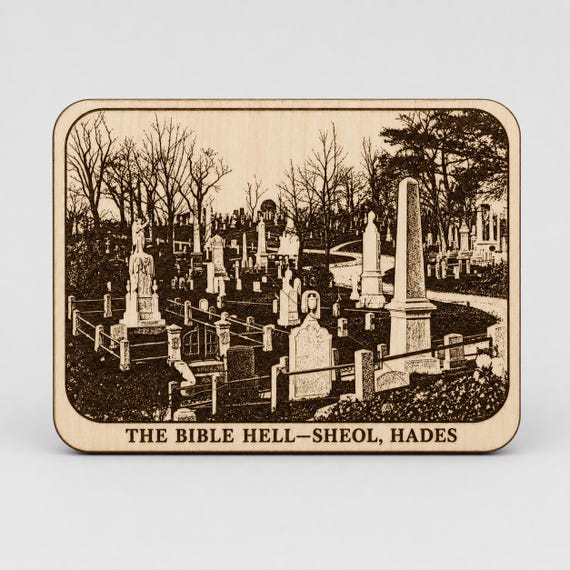 Photo-Drama of Creation Slide – The Bible Hell—Sheol, Hades – Birch Plaque