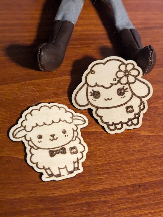 Personalized JW Sheep Pin, Theocratic Wood Gift Magnet or Keychain for Pioneer and Elder School