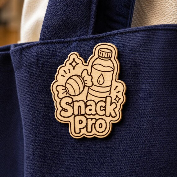 Convention Snack Pro Engraved Birch Reward Badge, JW Kids Convention Gift, Lapel Pin Magnet or Keychain