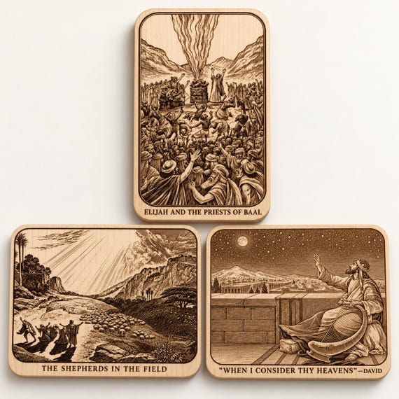 Photo-Drama of Creation Birch Plaques Part 1 | Choose One of 18 Historical Designs