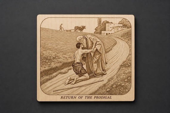 Photo-Drama of Creation Slide – Return of the Prodigal – Birch Plaque
