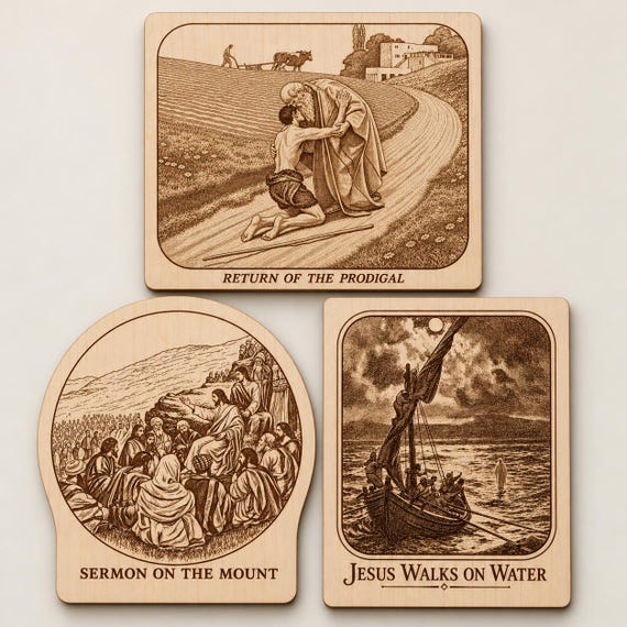 Photo-Drama of Creation Birch Plaques Part 2 | Choose One of 18 Historical Designs