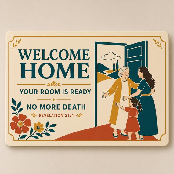 Welcome Home Room Ready Flat Color Wall Sign, JW Paradise Decor and Gift