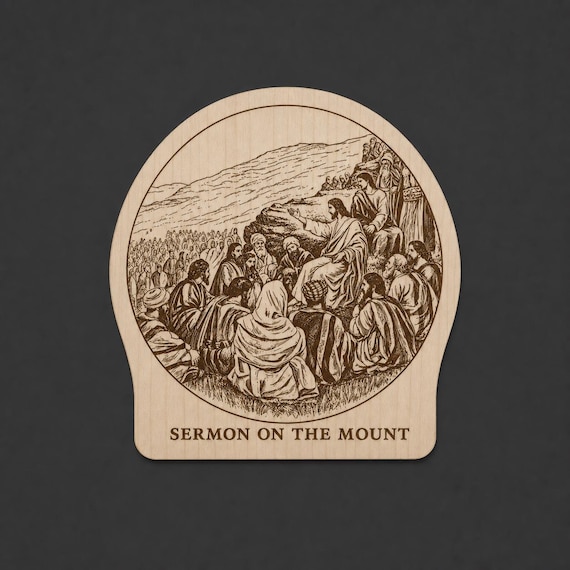 Photo-Drama of Creation Slide – Sermon on the Mount – Birch Plaque