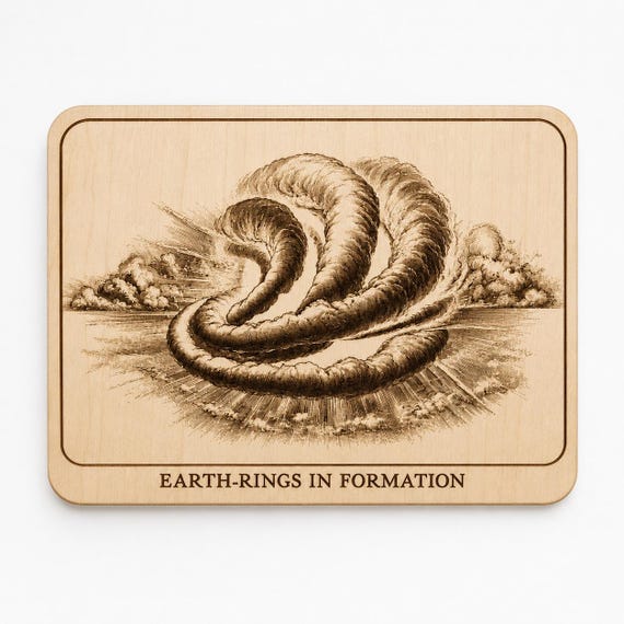 Photo-Drama of Creation Slide – Earth-Rings in Formation – Birch Plaque