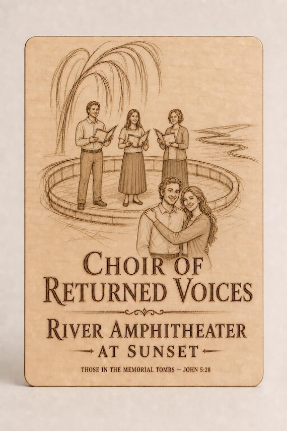 Choir of Returned Voices 0.236 in Birch Engraved Sign, JW Paradise Wall Decor and Gift