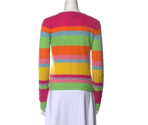 Vintage Ralph Lauren Rainbow Cashmere Crewneck Sw… - image 2