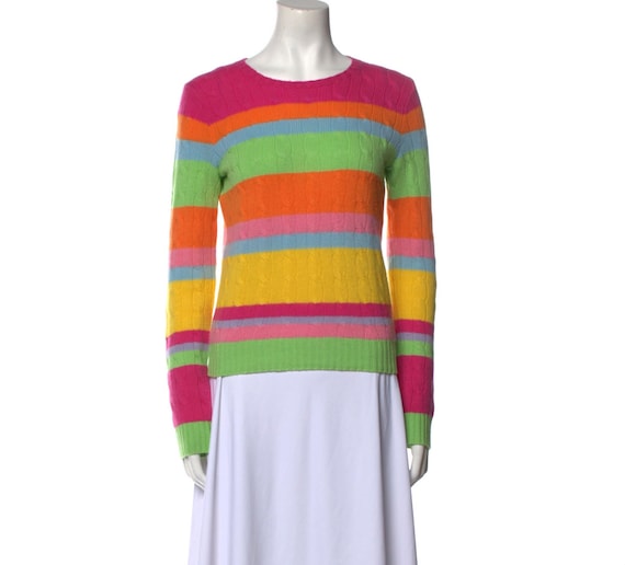 Vintage Ralph Lauren Rainbow Cashmere Crewneck Sw… - image 1