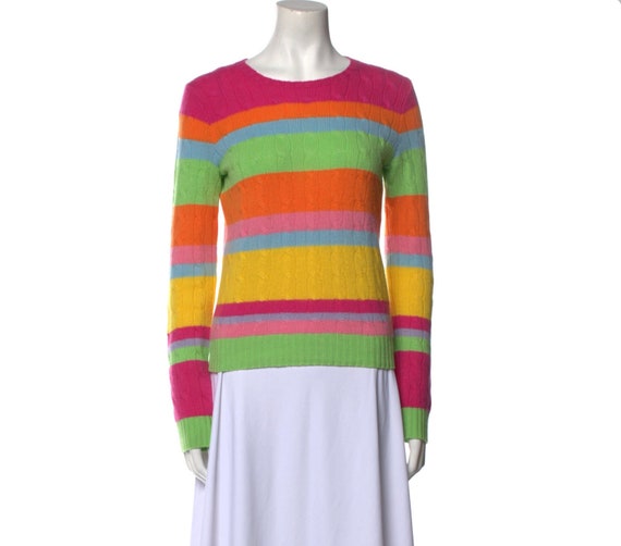 Vintage Ralph Lauren Rainbow Cashmere Crewneck Sw… - image 4