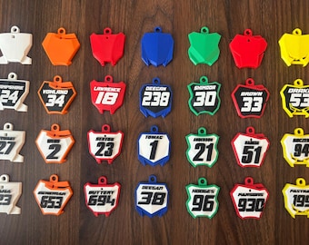 Personalisierte Schlüsselanhänger - Motocross - Supercross - Dirt Bike Zubehör - 3D gedruckt
