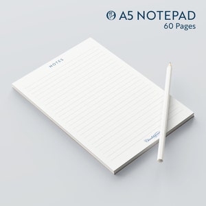 A5 Notepad | Desktop Writing Pad | Lined | 60 Pages | Notes