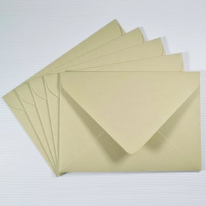 C6 Premium Matcha Green Envelopes | Fits A6 Invitations, Notecards and Greeting Cards | Textured Finish | Euro Flap Lick & Seal | 10pk
