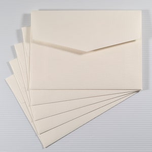 C6 Premium Coco Ivorie Linen Envelopes | Fits A6 Invitations, Notecards and Greeting Cards | iFlap Lick & Seal Closure | Coco Ivory | 10pk