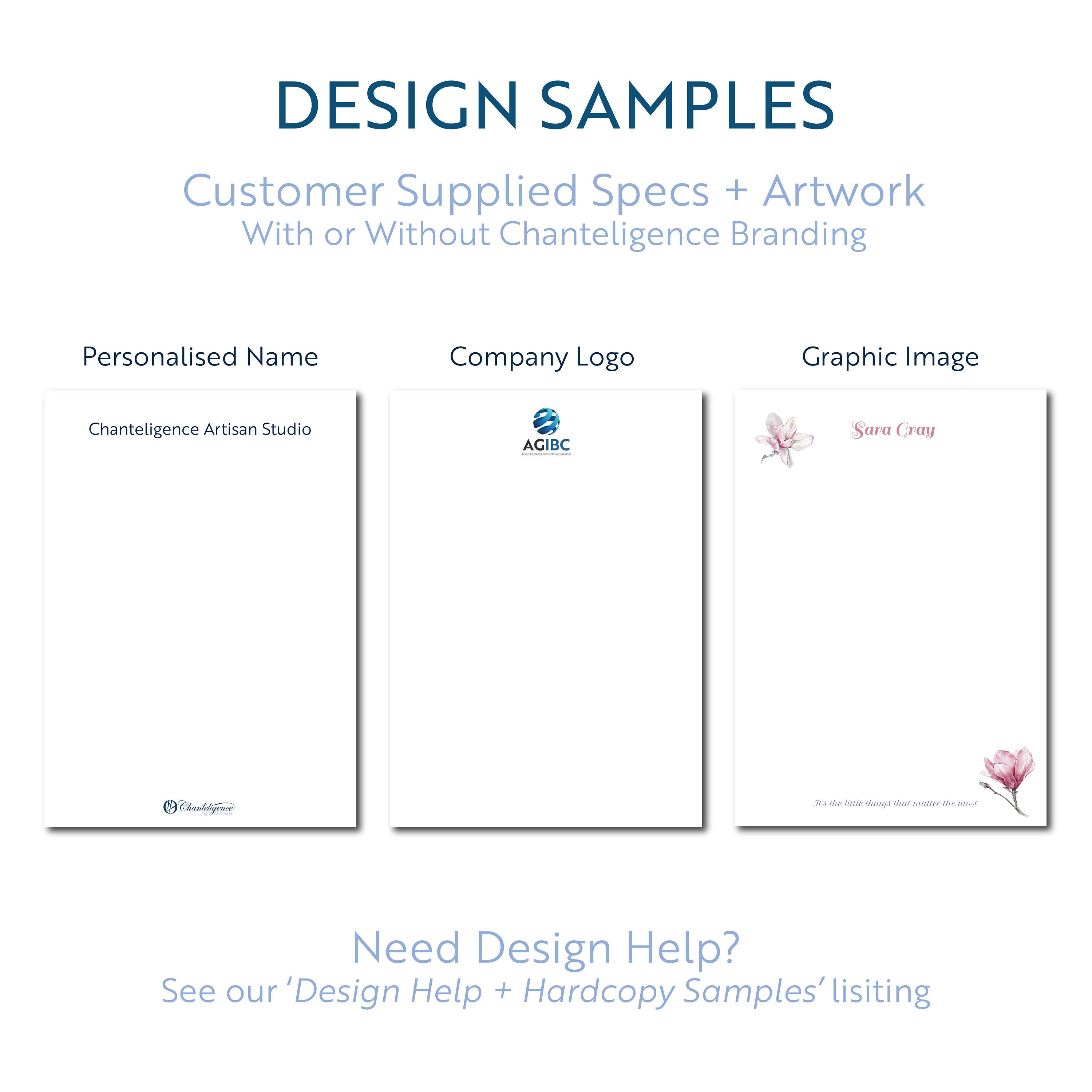 Custom Order Notepads | Handmade + Printed | Fully Custom Designed ...