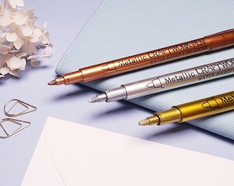 Metallic Marker Pens | Gold, Silver, Copper Water-Based Markers