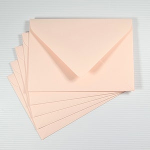 C6 Premium Soft Peach Envelopes | Fits A6 Invitations, Notecards and Greeting Cards | Textured Finish | Euro Flap Lick & Seal Closure | 10pk