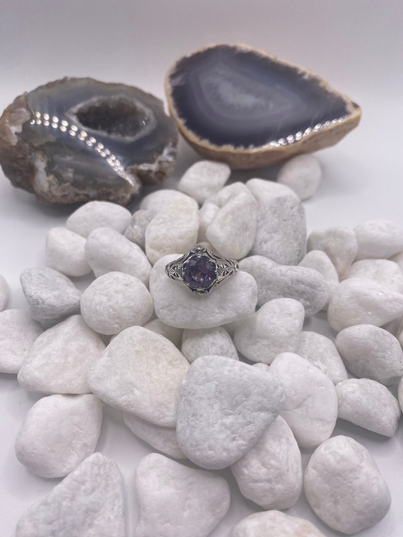 Silpada 'Eye In The Sky' Sterling Silver Ring – Oval Amethyst Statement Ring - View #6