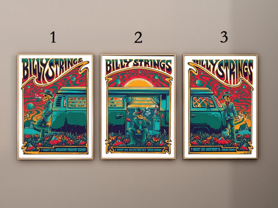 Billy Strings Poster Billy Strings Germany Aug 789 2023 Etsy