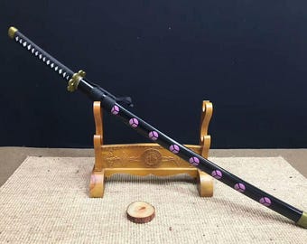 Zoro Sword Replica, Shusui Black Blade Katana for One Piece Cosplay