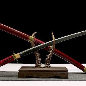 Anime Sword One Piece Roronoa Zoro Sandai Kitetsu Real Japanese Samurai Anime Handmade Katana Sword