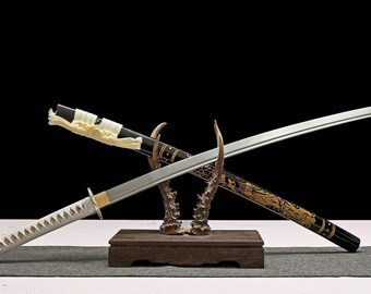T10 Katana Samurai Sword with Full Tang, Razor Sharp Blade