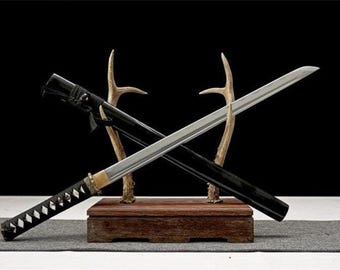 Handmade T10 Steel Wakizashi Sword, Razor Sharp with Lacquered Saya
