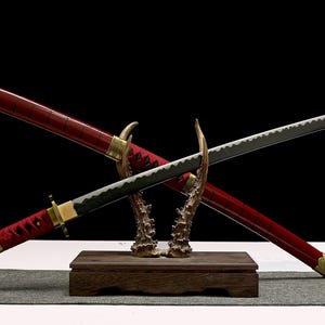Anime Katana Sword, Inspired by the Roronoa Zoro Sandai Kitetsu, 1045 Steel Blade