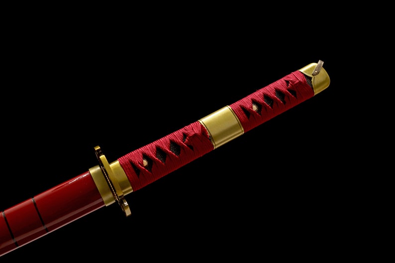 Handmade Anime Katana Sword: Roronoa Zoro Sandai Kitetsu, 1045 Steel image 4