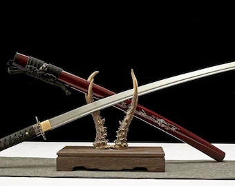 Handmade Katana: Razor Sharp T10 Steel Japanese Sword, 40 Inch Length