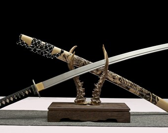 Épée de samouraï maléfique Katana Superior T10 fabriquée à la main
