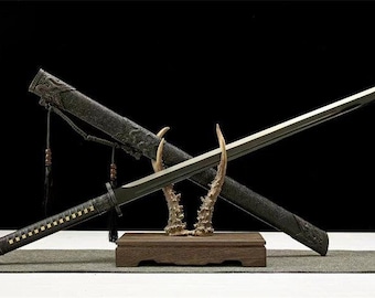 Hand Made Superior Chinese Double Dragon Sword T10 Steel