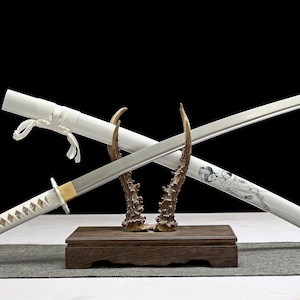 T10 Steel Katana Sword with Geisha Design, Razor Sharp 40 Inch Blade